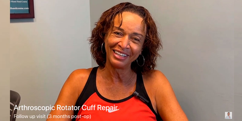 “I feel 90% and that is being conservative” – Tennis player 3 months after a rotator cuff repair